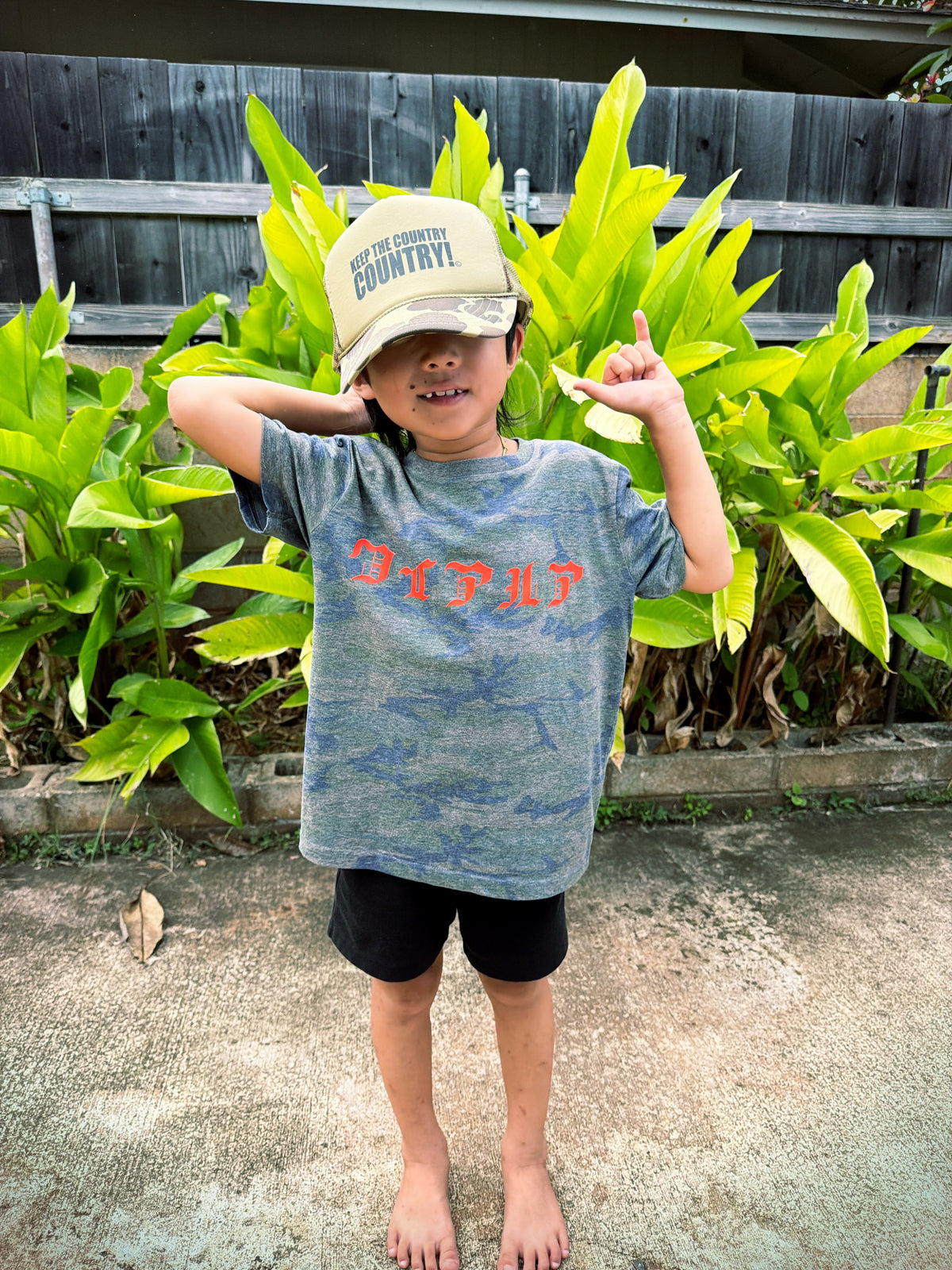 WAIALUA "ワイアルア" Kids Camo TEE