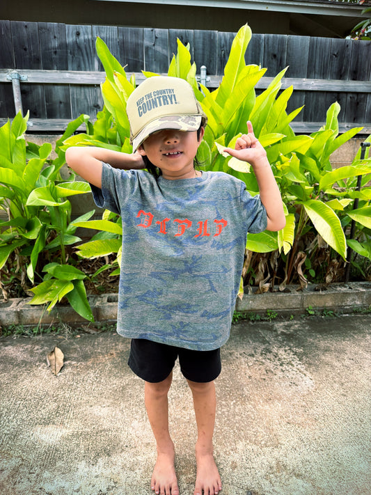 WAIALUA "ワイアルア" Kids Camo TEE